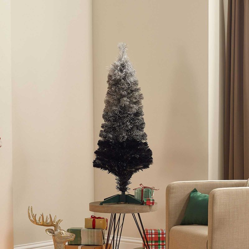 Vixen Eclipse Grey Fade Fibre Optic Christmas Tree - 4ft