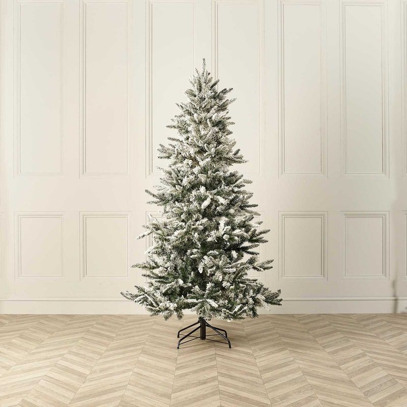Vixen Lowland Fir Snowy Artificial Christmas Tree - 8ft