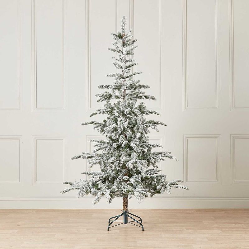 Vixen Nobilis Fir Snowy Artificial Christmas Tree - 6ft