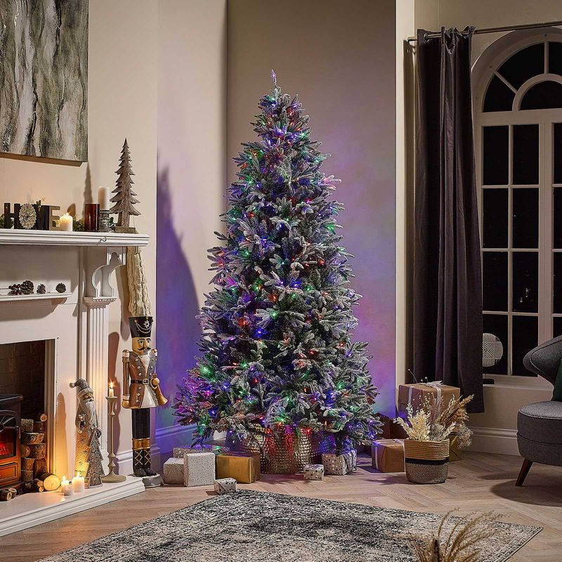 Vixen Scotch Pine Frosted Pre-Lit Artificial Christmas Tree - 6.5ft