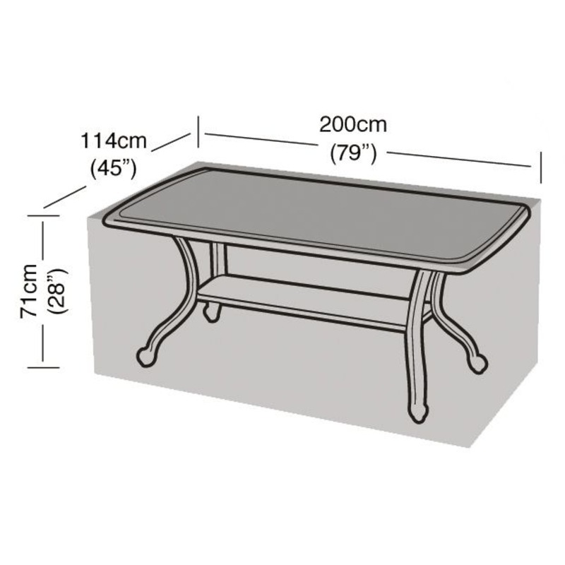Premium Super Tough 8 Seater Rectangular Table Cover - Black