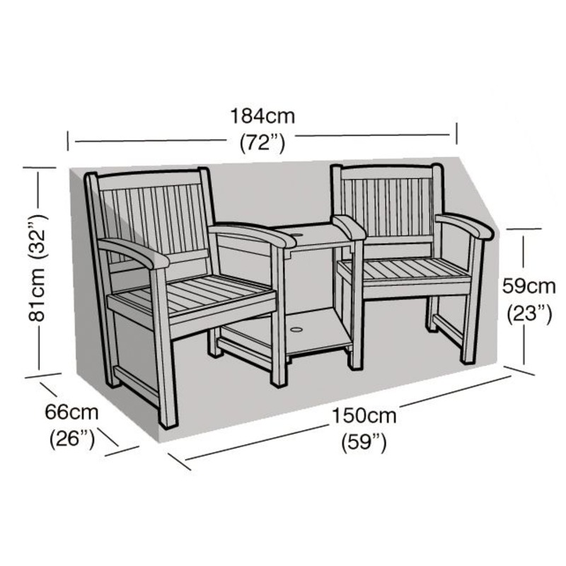 Premium Super Tough Companion Seat Cover - Black at Rattan Garden Furniture