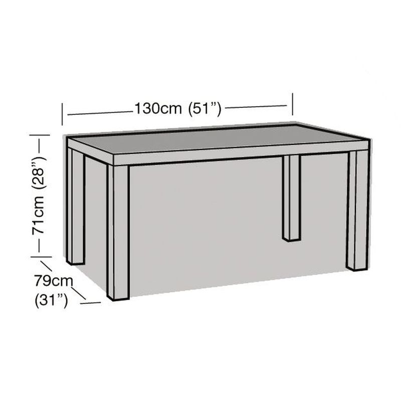 Super Tough 4 Seater Rectangular Table Cover - Black