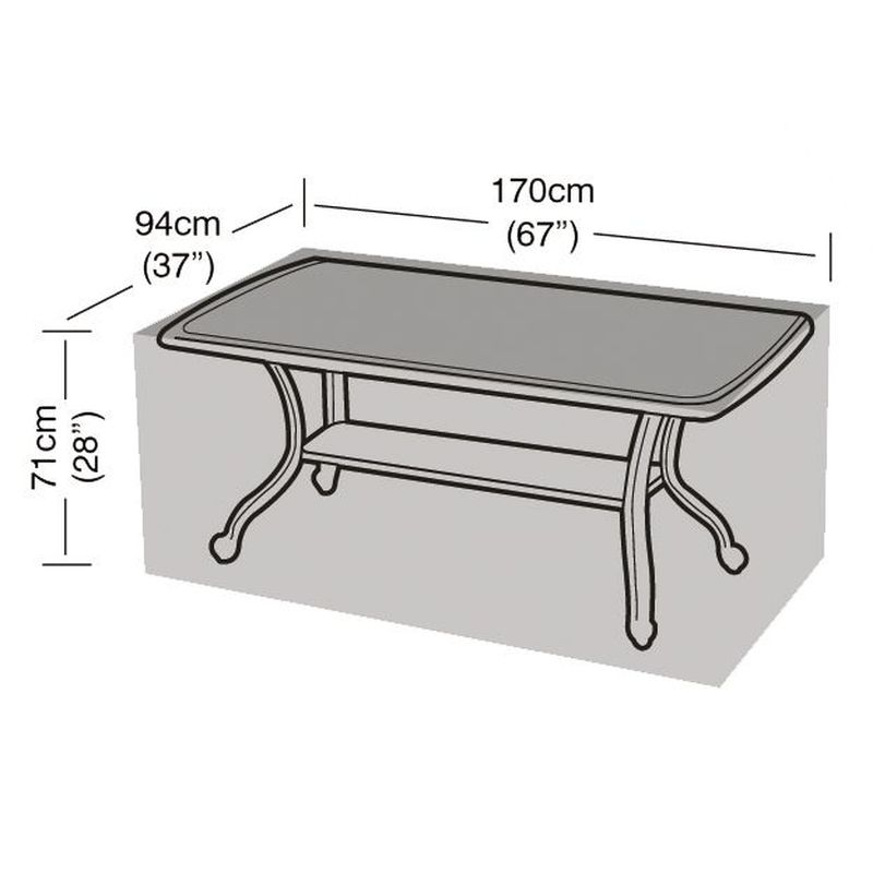 Super Tough 6 Seater Rectangular Table Cover - Black